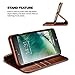 7 Plus, 8 Plus Wallet Case, ICARERCASE Premium PU Leather Folio Flip Cover with kickstand and Credit Slots for 7 Plus/8 Plus 5.5 Inch (Brown)