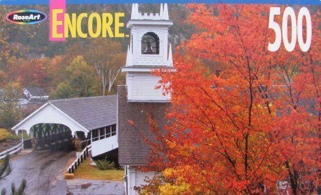 Encore 500 Pc. Stark Covered Bridge, New Hampshire by Warren Industries by Warren Industries