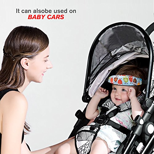 2 Packs Toddler Car Seat Neck Relief and Head Support, Pillow Support Head Band Easy Installation On Most Convertible Seats and Safety to Babies and Kids(Owls)