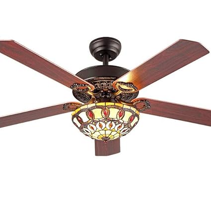 Jsauto 52inch Crystal Ceiling Fan With Remote Control Led 3
