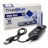 The perseids True Blue Mini Weed Pack USB Flash Drives 64GB Game Memory Stick with 4-Port Hub for Playstation Classic - Includes 99 Games (Weed Pack)