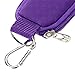 Hipiwe Essential Oil Key Chain Carrying Case - Holds 10 5/8 Dram (2 ml) Vials Bottles - Portable Essential Oils Keychain Pouch Kit Travel Bag for Oil Bottles(without bottles) (Purple)