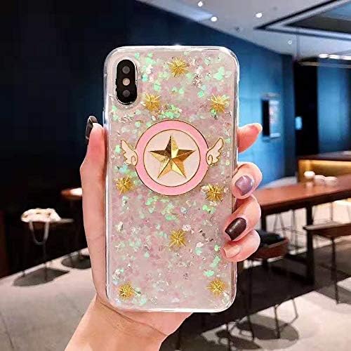 Twinlight for iPhone XR Bling Sailor Moon Case, Cartoon Phone case for iPhone X XS XS Max 6 7 8plus Cardcaptor Sakura Soft TPU Back Cover (Pink, for iPhone XR)