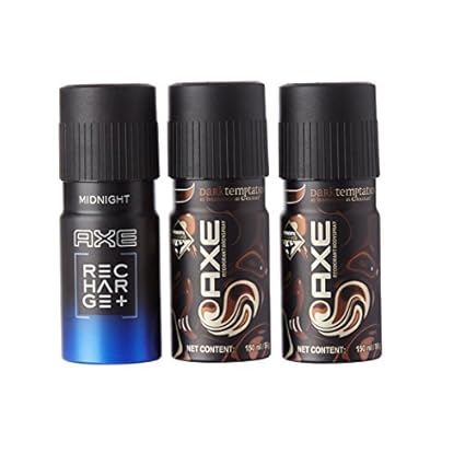 AXE Dark Temptation Deodorant, 150ml (Pack of 2) with Midnight Bodyspray, 150ml