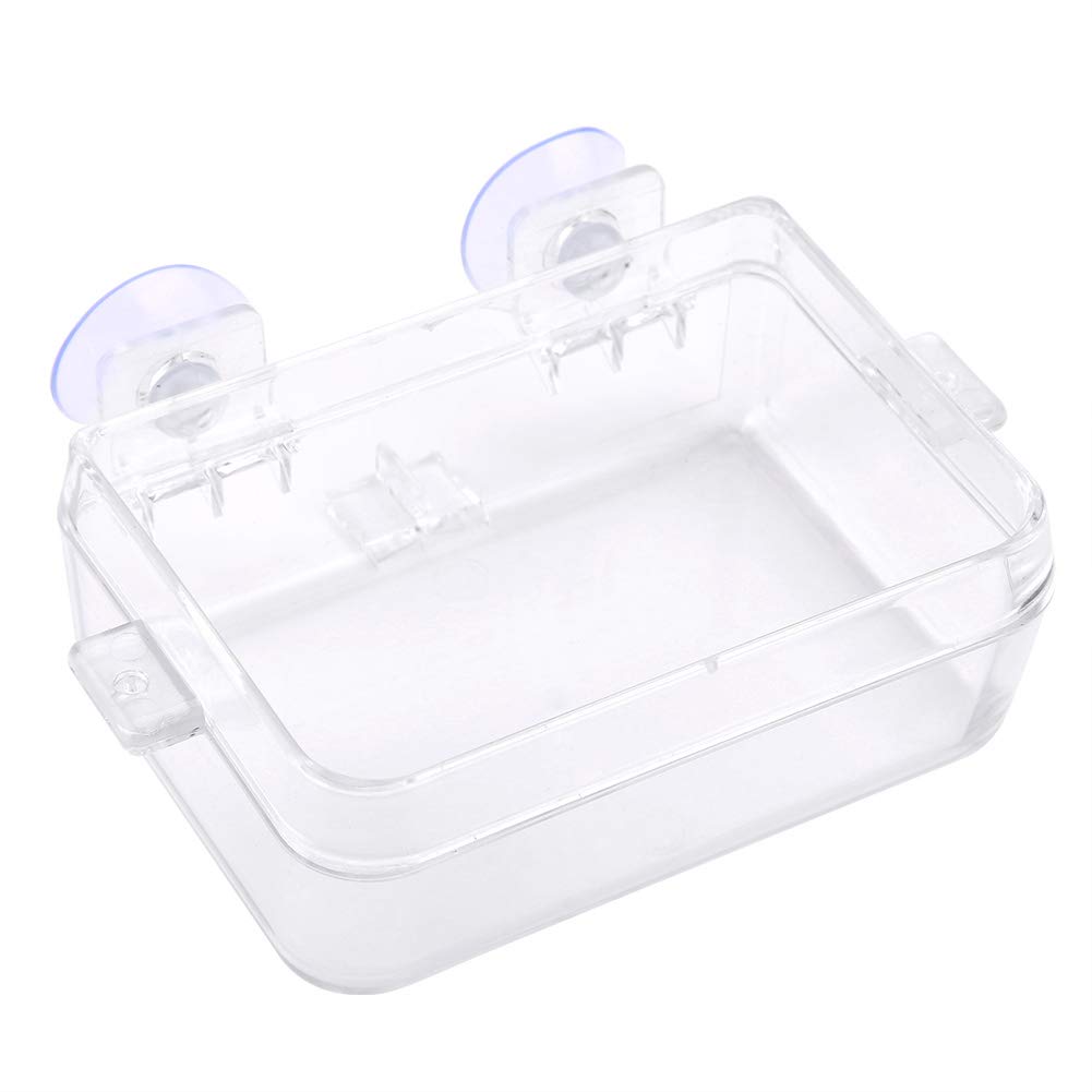 Reptile Food Bowl Anti escape feeder transparent worm live food reptile feeder amphibian automatic feeder worm feeding basin with suction cup