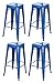 Buffalo Tools Metal Bar Stool Set, 30-Inch, Blue, Set of 4