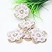 OZXCHIXU 12pcs Burlap Lace Flower with Pearl Natural Color Rustic Wedding Paty Decoration and Crafts DIY