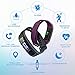 ISPIRITY Fitness Tracker with Heart Rate Monitor, Fitness Watch Activity Tracker, Smart Watch Step Counter Sleep Monitor, Pedometer Watch Men Women Kids (Color Screen, IP68 Waterproof) Black Purple