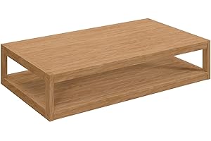 Modway Carlsbad Teak Wood Coffee Table, Natural