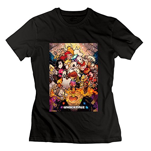 VersaLeonie MenTFAV Undertale T-Shirts XS Black for Women