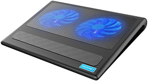 Tecknet Laptop And Notebook Cooling Pad 2 Fans Laptop Cooler Fits 9 16