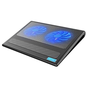 TECKNET-Laptop-and-Notebook-Cooling-Pad-2-Fans-Laptop-Cooler-fits-9-16 TECKNET Laptop Cooling Pad, Laptop Notebook Cooler Cooling Pad Stand with 2 Ultra Quiet Fans, Ergonomic Comfort Notebook…