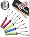[FREE BONUS] Set of 5 Marshmallow Roasting Sticks 34 Inch Telescoping BBQ Skewers Premium Stainless Steel Smores & Hot Dog Skewers + Free Bamboo Skewers and Bag