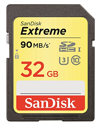 SanDisk Extreme Tarjeta de memoria de 32 GB (hasta 90 MB/s, Clase 10 U3)