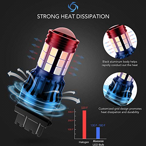 image for Hommie 3157 3156 3056 4157 3057 LED Bulbs Backup Lights,2 Pcs High Pow