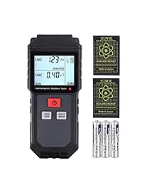 CAMWAY   Medidor de radiación electromagnética de campo de 1 a 1999 V m, mini detector digital LCD EMF con adhesivo antiradiación