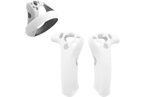 Ferbao Silicone Case Cover VR Handle Cover Protector Compatible with PS VR2 Controller Grip (Transparent White)