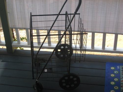 STRONICS Jumbo Folding Shopping Cart with Extra Basket Swivel Rotating Wheels