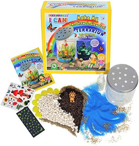 KRAFTZLAB Glow Terrarium – Cool Science Kits for Kids – Ideal STEM Toys Gifts for Girls and Boys of 5 Years Old and Over – All in One Creativity Kit for Kids
