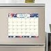 2020 Blue Floral Magnetic Refrigerator Calendar Pad by Bright Day, 16 Month 8 x 10 Inch, Flower Large Planner Office Wall