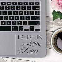 Kate KLC Trust in Jesus Decal - Spiritual Decal - Trust in Jesus Sticker - MacBook Decal - MacBook Sticker - Laptop Sticker - Laptop Decal - Car Decal and Stick