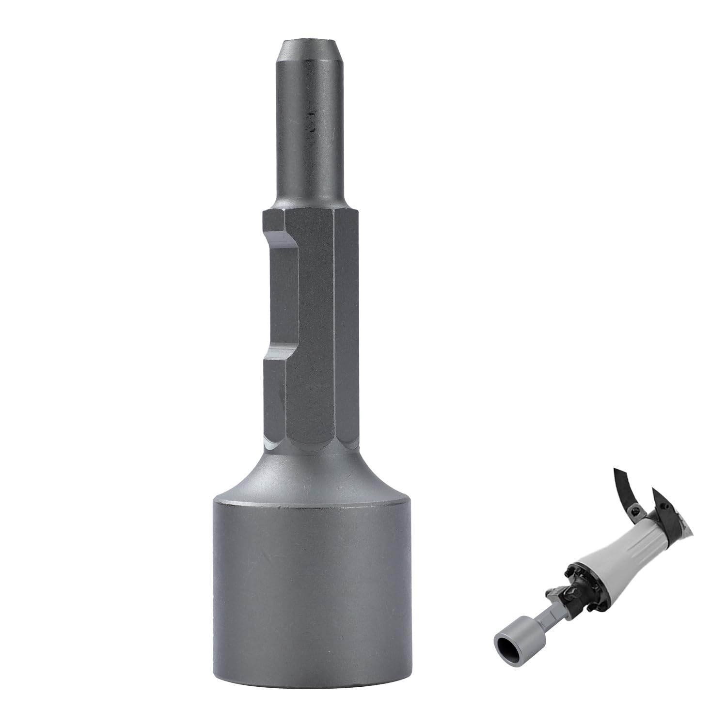 TOPWAY 65A Jack Hammer Star Picket Post Driver Chisel Bit 50 x 70 x 220mm for Demolition Jackhammer Breaker 121144