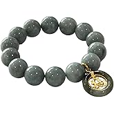Heavens Tvcz Energy Healer Jade Bracelet – Spiritual Protection & Chakra Balancing with Real 14.2mm Green Jade Beads & Ji Fu Charm 寄福 – Powerful Gift for Soul Coaches, Reiki & Lightworkers.