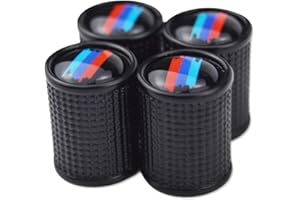 ZORRATIN (Set of 4) Metal Auto Tire Valve Stem Cap Cover Trim with M Sports Stripes Resin Emblem for BMW 1 2 3 4 5 6 7 M Series X1 X2 X3 X3M X4 X4M X5 X6 M8 M7 M6 M5 M4 M3 M2 M1 i5 i7 iX Z4 Anti-Rust
