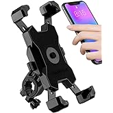 YIUJEFDA 2025 Upgraded Bike Phone Mount, Easy Install and Quick Release Bicycle - Motorcycle Handlebar Phone Mount Holder, Bike Phone Holder for iPhone and More 4.7-6.8 inch Cell Phone