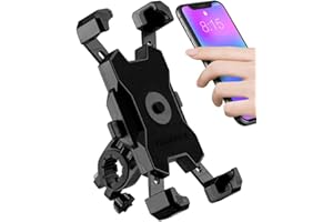 YIUJEFDA 2025 Upgraded Bike Phone Mount, Easy Install and Quick Release Bicycle - Motorcycle Handlebar Phone Mount Holder, Bike Phone Holder for iPhone and More 4.7-6.8 inch Cell Phone