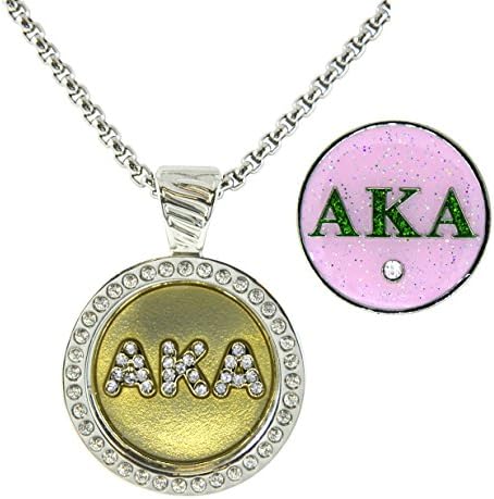 Alpha Kappa Alpha (AKA) Interchangeable Charms Magnetic Chameleon Necklace - Set 2 Combo