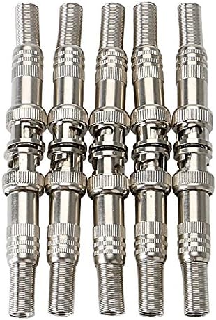 IHOMEGUARD 10-Pack DIY Male BNC Video Connectors Screw Lock No Soldering for CCTV Coaxial Cables RG59 RG60