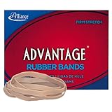 Alliance Rubber 26649 Advantage Rubber Bands Size #64, 1/4 lb Box Contains Approx. 80 Bands (3 1/2" x 1/4", Natural Crepe)
