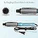 SwanMyst Curling Iron Brush, Dual Voltage Travel-friendly 1.25 Inch Tourmaline Ceramic Ionic Hair Curler Hot Brush, Anti-scald Instant Heat Up Curling Wand with Teeth Styling Brush