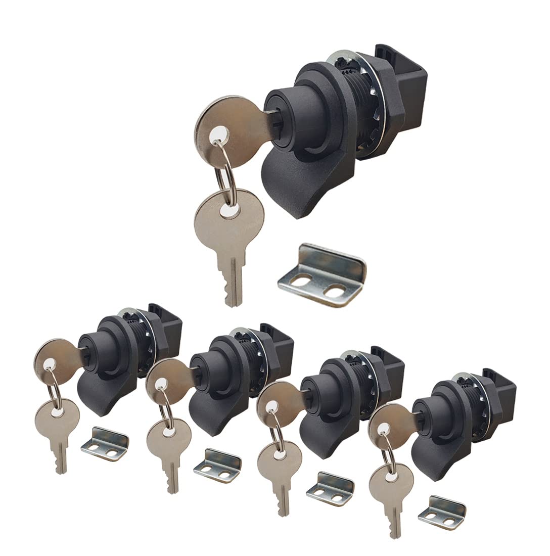PUROCEAN Push Button Lock Push Open Latch Push Close Knob Golf Cart Lock for Marine Boat Toolbox,Glovebox(5 Packs)