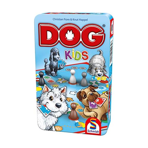 Schmidt Spiele 51432 Tier Dog Kids, Bring Mich mit Spiel in der Metalldose, Bunt