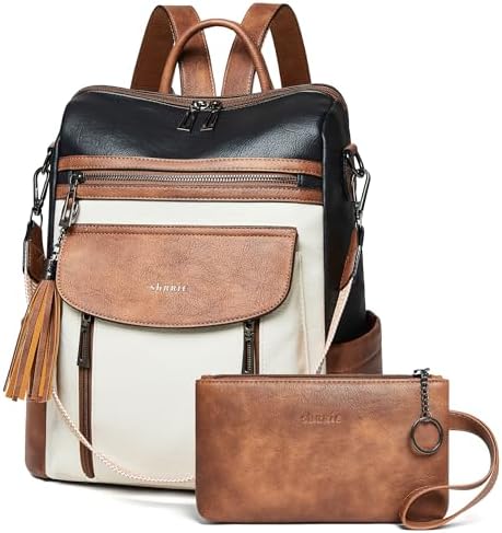 artwell women anti-theft backpack purse leather ladies convertible rucksack bag Amazon.com: Artwell Women Leather Backpack Purse PU Leather Rucksack  Convertible Handbag College Bookbag Shoulder Tote Bag with Tassel (Brown),  14.9