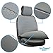 Sojoy Car Seat Covers and Cushions Full Set Universal Four Seasons Car Seat Protector(Dark Gray)