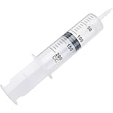 200ml Syringe with Tip Adapter, Large Plastic Garden Syringes for Scientific Labs, Measuring, Watering, Refilling, Filtration