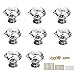 BTSKY 30mm（1.18inch） Clear Glass Crystal Cabinet Knobs Diamond Shape Pull Handle for Drawer Cupboard and Dresser, Come with 3 Kinds of Screws (8 PCS)
