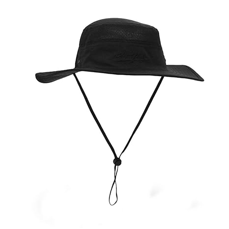 LAOWWO Sonnenhut Sommer Outdoor Klettern Bergsteigen Wandern Angeln Hut Mann Atmungsaktives Gewebe UPF50+ UV Schutz Eimer Bre
