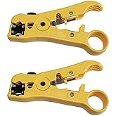 Pack 2pcs Universal Cable Wire Stripper Cutter Stripping Tool for Flat or Round UTP Cat5 Cat6 Wire Coax Coaxial