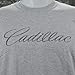 Cadillac Distressed Vintage Look Logo on a Sports Grey T Shirt - XL
