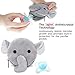 4-in-1 Pacifier Clips+Antibacterial Pacifier Holder by Moskka-Set of 3 Universal Pacifier Clips&Paciafier Pocket/Case Infant Teething Ring&Toys Holder for Baby Boy and Girl-Baby Shower Gift-Elephant