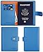 Simpac Leather Passport Holder Wallet Cover Case Travel Wallet RFID Blocking 12 Contract Colors (Blue)