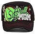 TOP HEADWEAR Softball Mom Distressed Adjustable Cadet Cap - Black