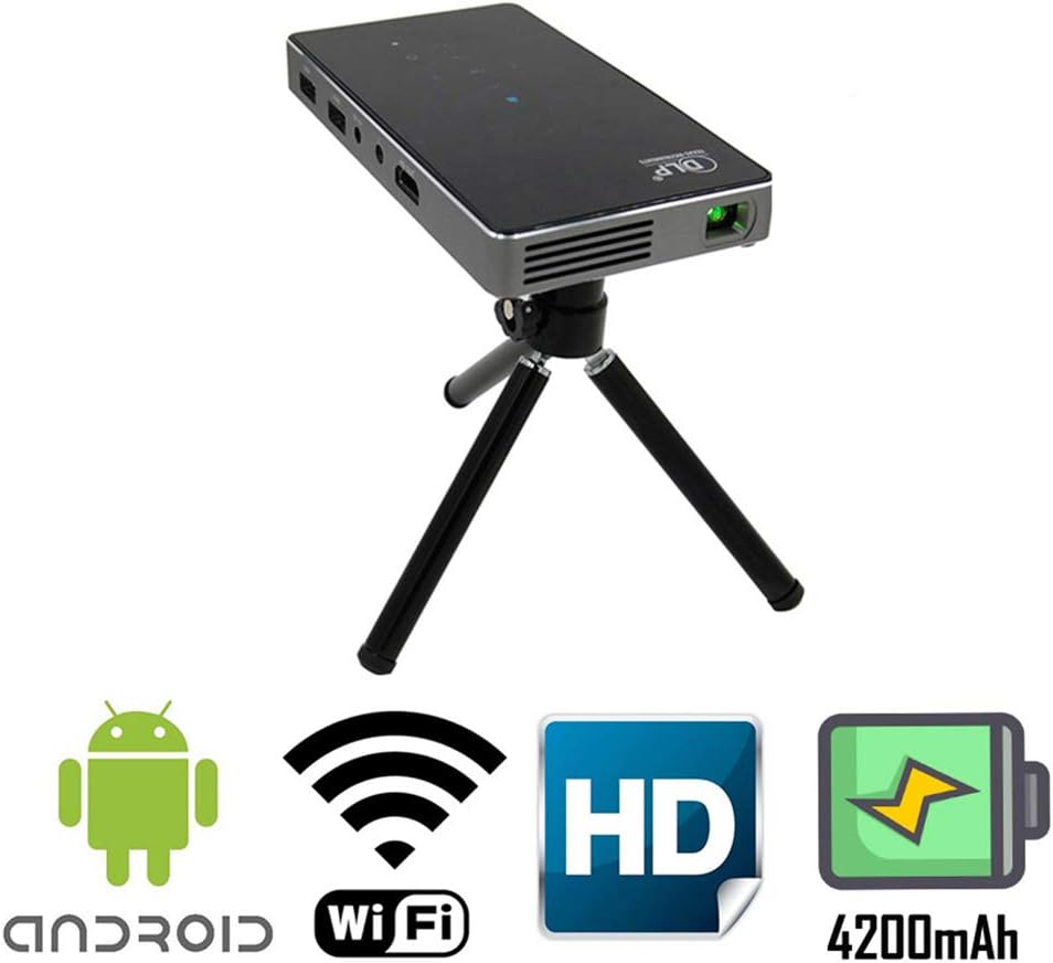 SEXTT Proyector para Android, DLP Mini proyector Portable con HDMI ...