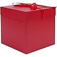 Elephant-package Medium Gift Box with Lids, Ribbon and Paper Filler, for Birthdays, Christmas, Valentine's Day， Present Packing - Collapsible, 8.7", 1 Pack, Red