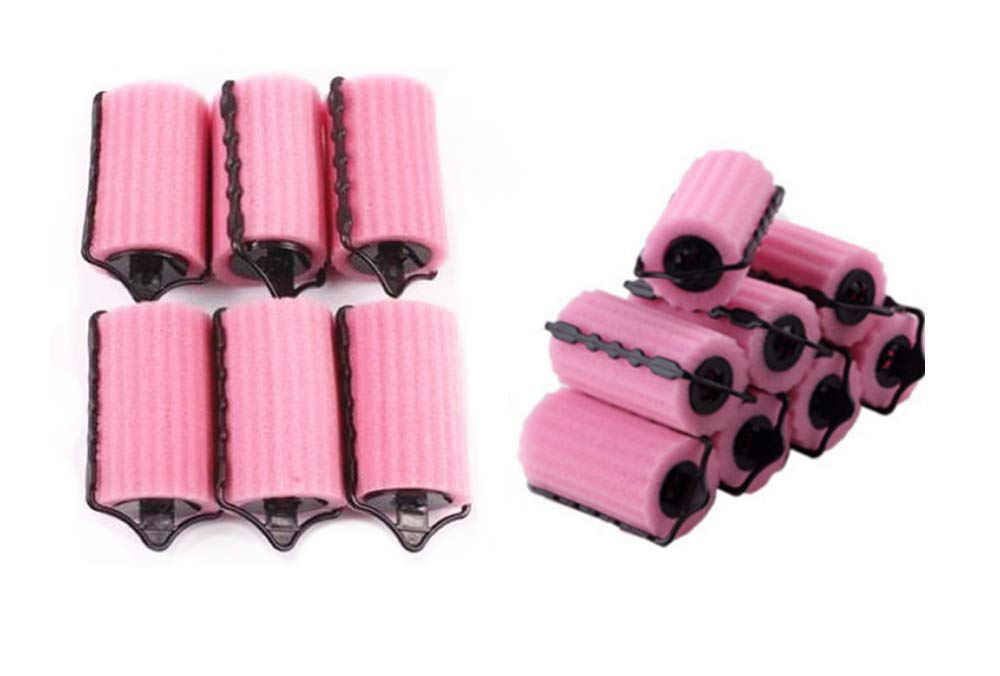 14 PCS Sponge Rollers Curls Foam Rollers Hollow Center Stay Locked Don't Hurt Hair Easy DIY Natural Curly Way Tool