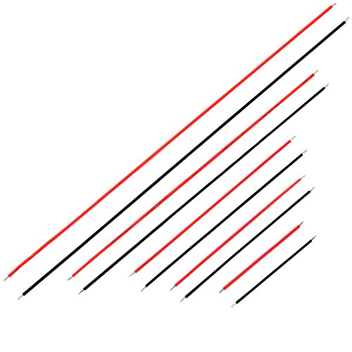 XLX 250PCS 10 Species 24AWG PVC Soldering Brushless Motor Double-end Tinning Connector Wire ( PCB Jump Breadboard Dupont Cable Wire Assortment Kit 50mm 80mm 100mm 150mm 200mm)